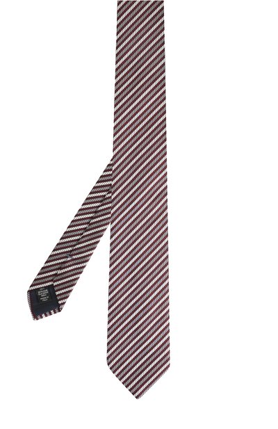 Шелковый галстук в полоску ZEGNA бордового цвета по цене 17950 руб., арт. Z9D101L8, фото 2 Шелковый галстук в полоску ZEGNA, арт. Z9D101L8, фото 2