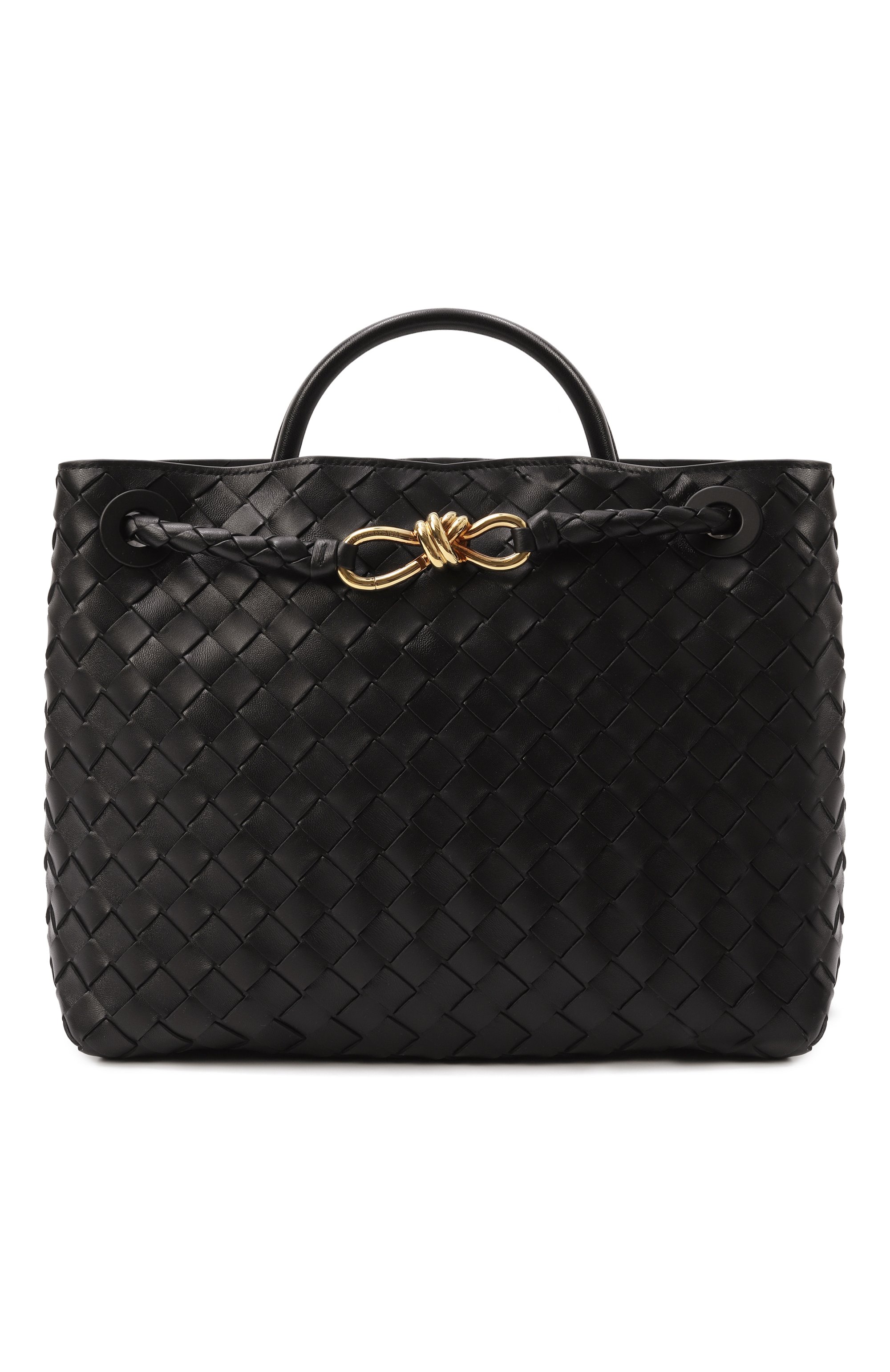 Сумка andiamo medium BOTTEGA VENETA черного цвета по цене 629500 руб., арт. 766016/VCPP1, фото 1 Сумка andiamo medium BOTTEGA VENETA, арт. 766016/VCPP1, фото 1