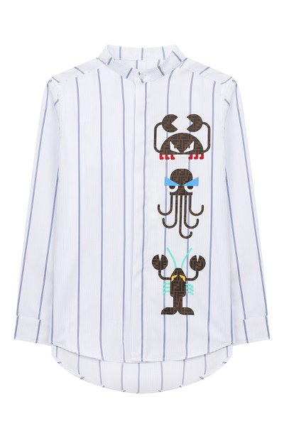 Хлопковая рубашка FENDI, арт. JMC078/A6A9/3A-5A