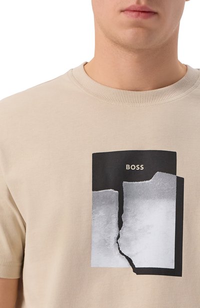 Хлопковая футболка BOSS ORANGE, арт. 50554640, фото 5