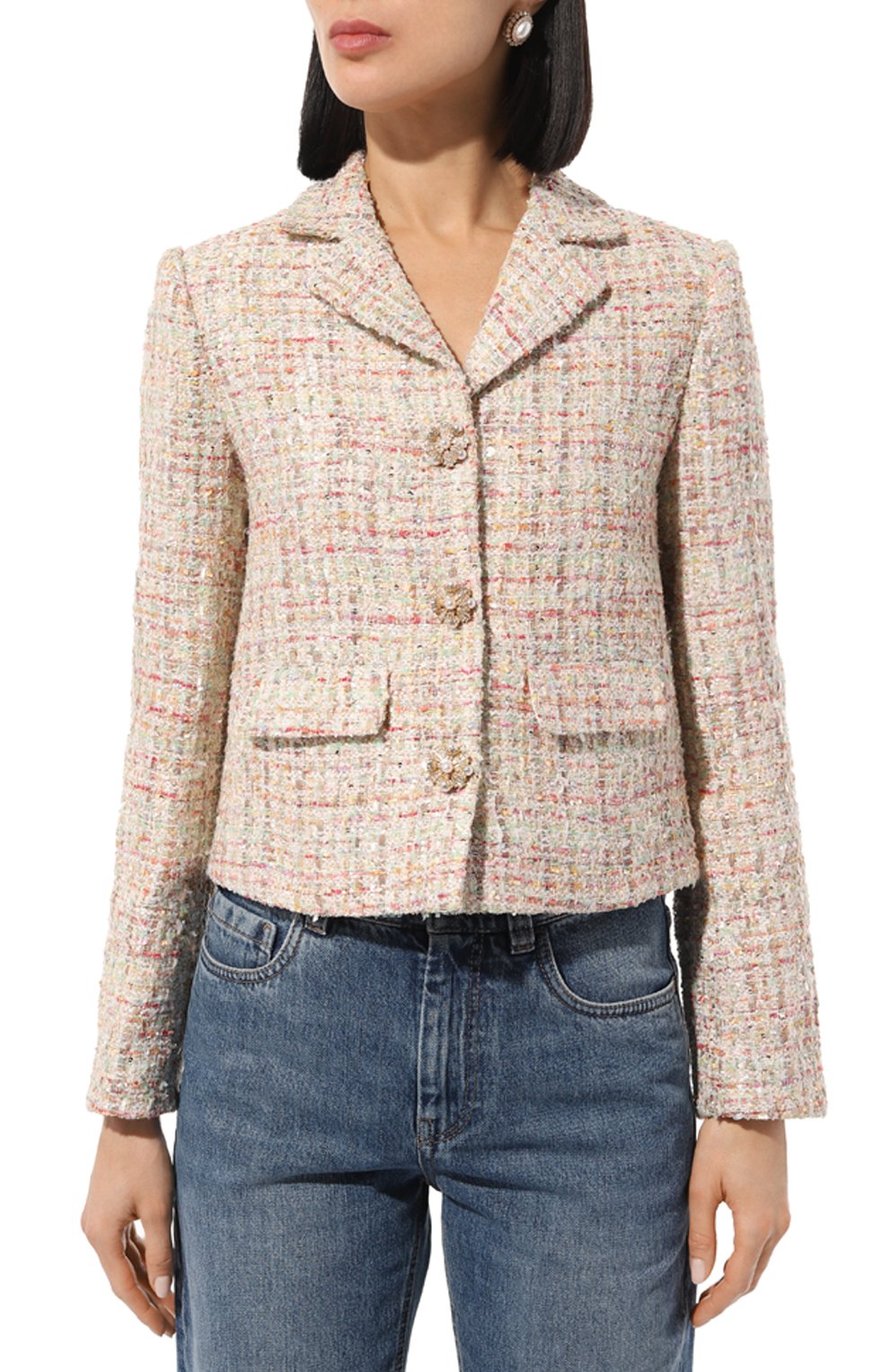 Твидовый жакет SELF-PORTRAIT, арт. PF24-110JA-C, фото 3