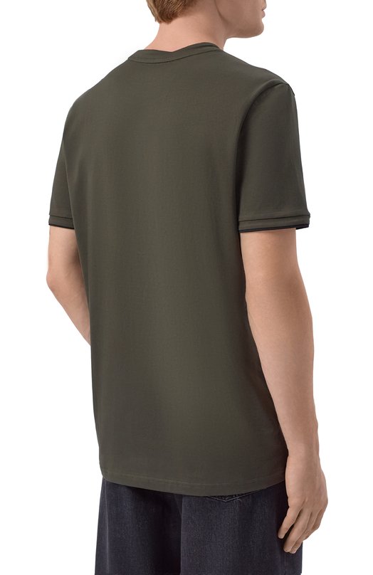 Хлопковая футболка Bogner 58526604 Хаки  58526604 Фото 4