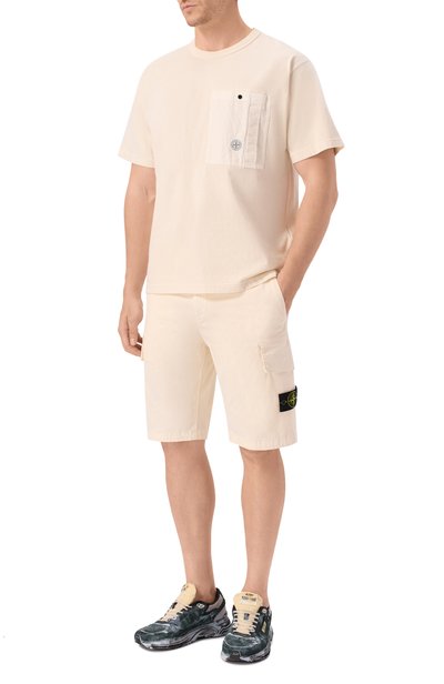 Мужская хлопковая футболка STONE ISLAND, арт. L1S152100004/S0115