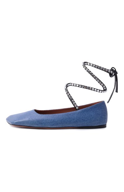 Комбинированные балетки ane AMINA MUADDI, арт. ANE LACE UP FLAT, фото 4