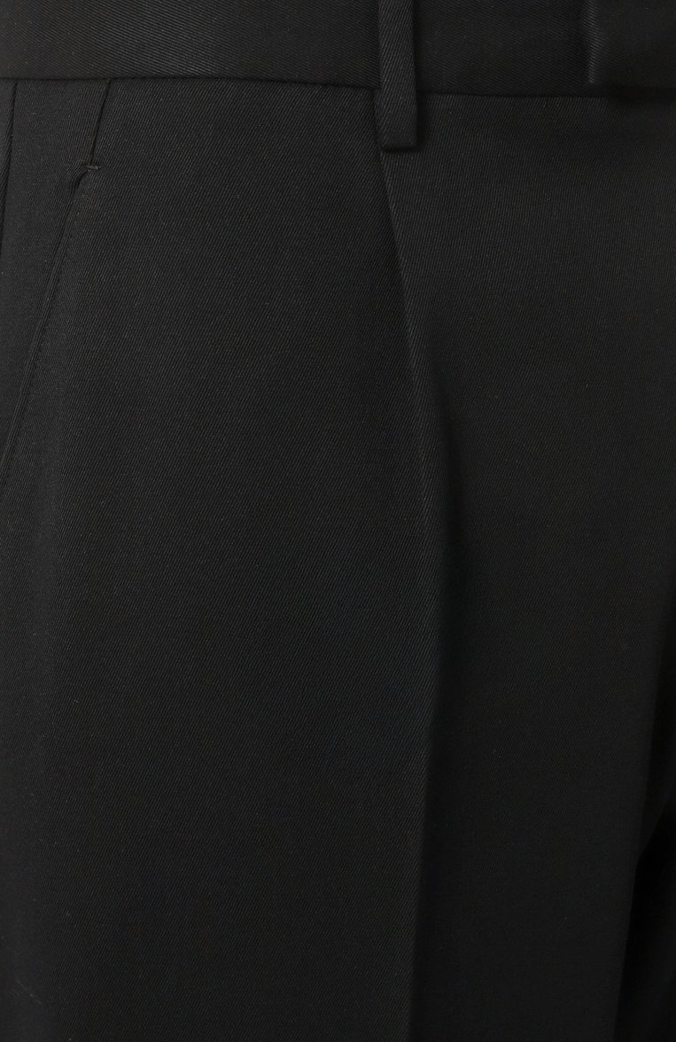 Мужские брюки из хлопка и шерсти ZEGNA черного цвета, арт. TP45/UFI04A9 | Фото 6 (Материал внешний: Шерсть, Хлопок; Длина (брюки, джинсы): Стандартные; Случай: Повседневный, Формальный; Стили: Кэжуэл, Классический)