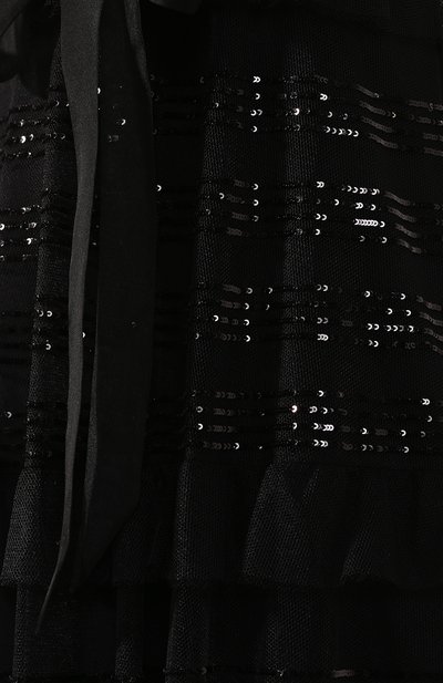 Платье с оборками REDVALENTINO черного цвета по цене 89400 руб., арт. RR3VA00H/CYB, фото 5 Платье с оборками REDVALENTINO, арт. RR3VA00H/CYB, фото 5