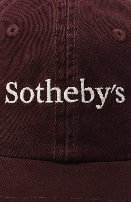 Хлопковая бейсболка FRAME x Sotheby's Frame Denim ME25WHT001 Бордовый  ME25WHT001 Фото 3