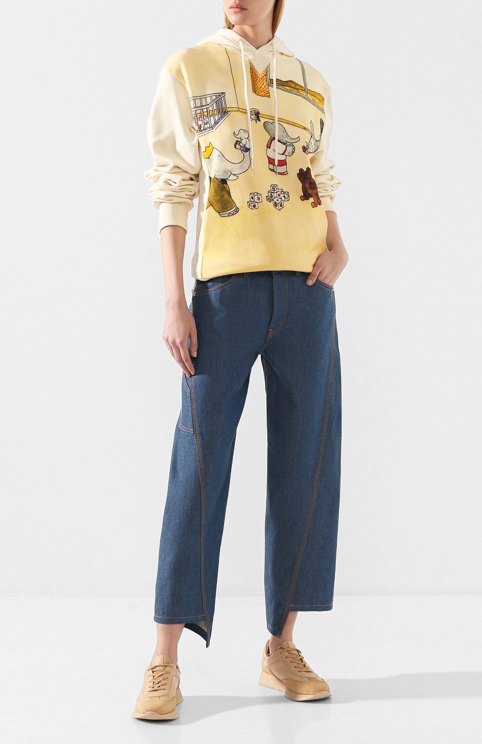 Укороченные джинсы LANVIN синего цвета по цене 66000 руб., арт. RW-TR503D-DZ01-H19, фото 2 Укороченные джинсы LANVIN, арт. RW-TR503D-DZ01-H19, фото 2
