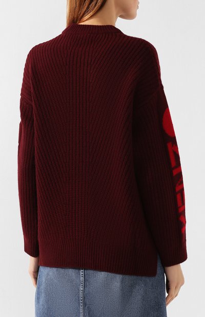 Шерстяной свитер KENZO бордового цвета по цене 42100 руб., арт. F962T0631813, фото 4 Шерстяной свитер KENZO, арт. F962T0631813, фото 4