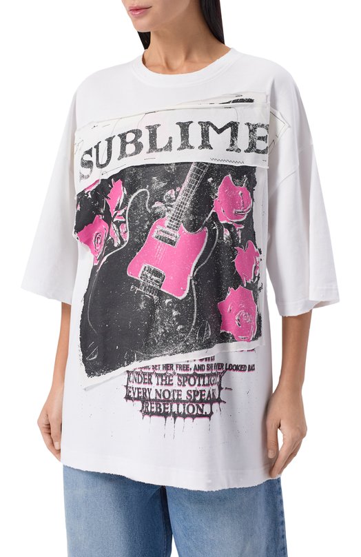 Хлопковая футболка Dolce & Gabbana F8V94T/GDDIC Белый  F8V94T/GDDIC Фото 3