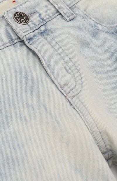 Джинсы с декоративными потертостями и принтом GUCCI, арт. 499889/XD718, фото 3