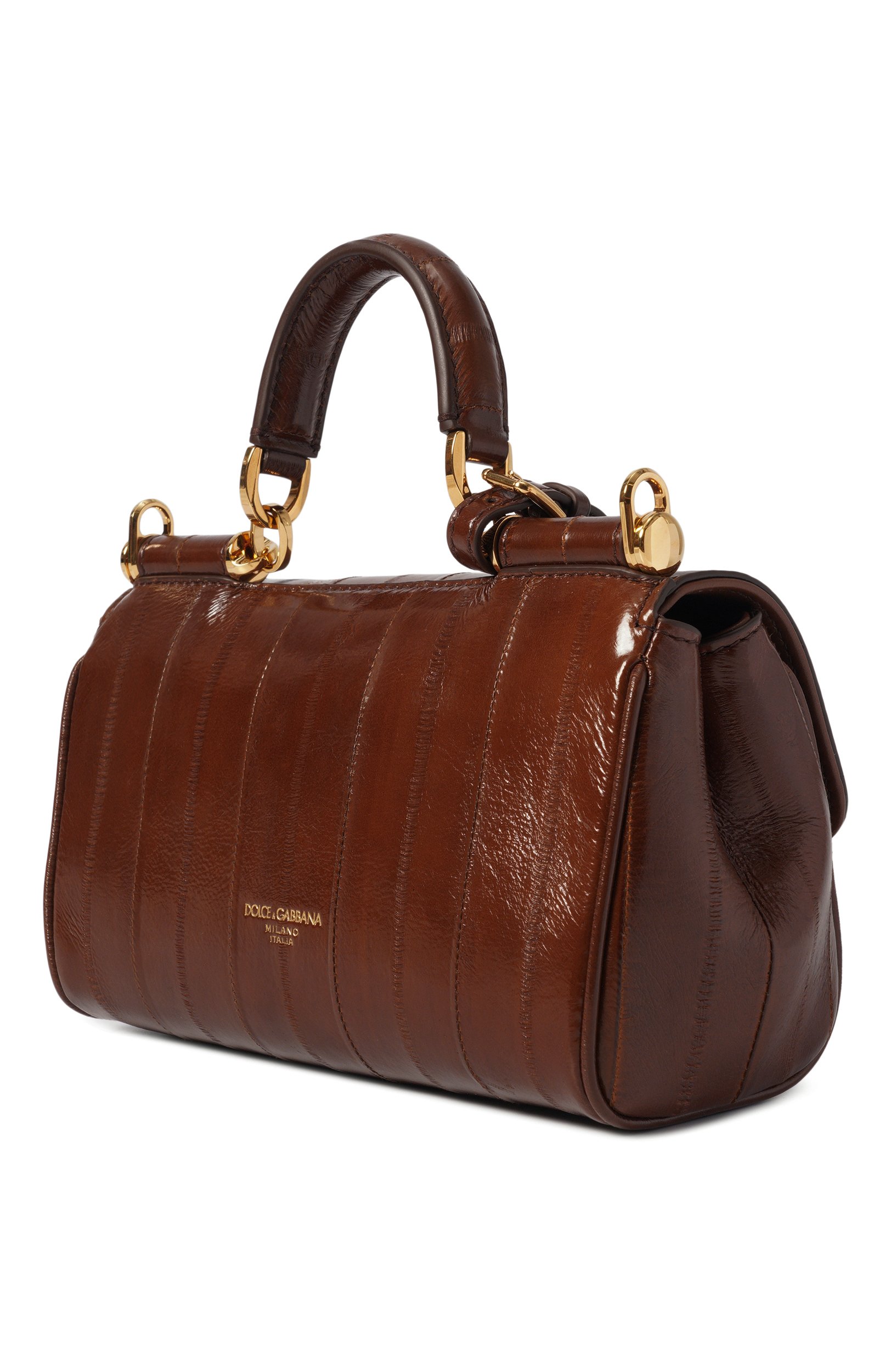 Сумка my sicily mini DOLCE & GABBANA коричневого цвета по цене 357000 руб., арт. BB7864/B8291, фото 4 Сумка my sicily mini DOLCE & GABBANA, арт. BB7864/B8291, фото 4