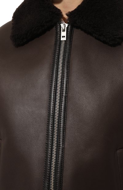 Дубленка из овчины BATS темно-коричневого цвета по цене 110000 руб., арт. OC_001_0, фото 5 Дубленка из овчины BATS, арт. OC_001_0, фото 5