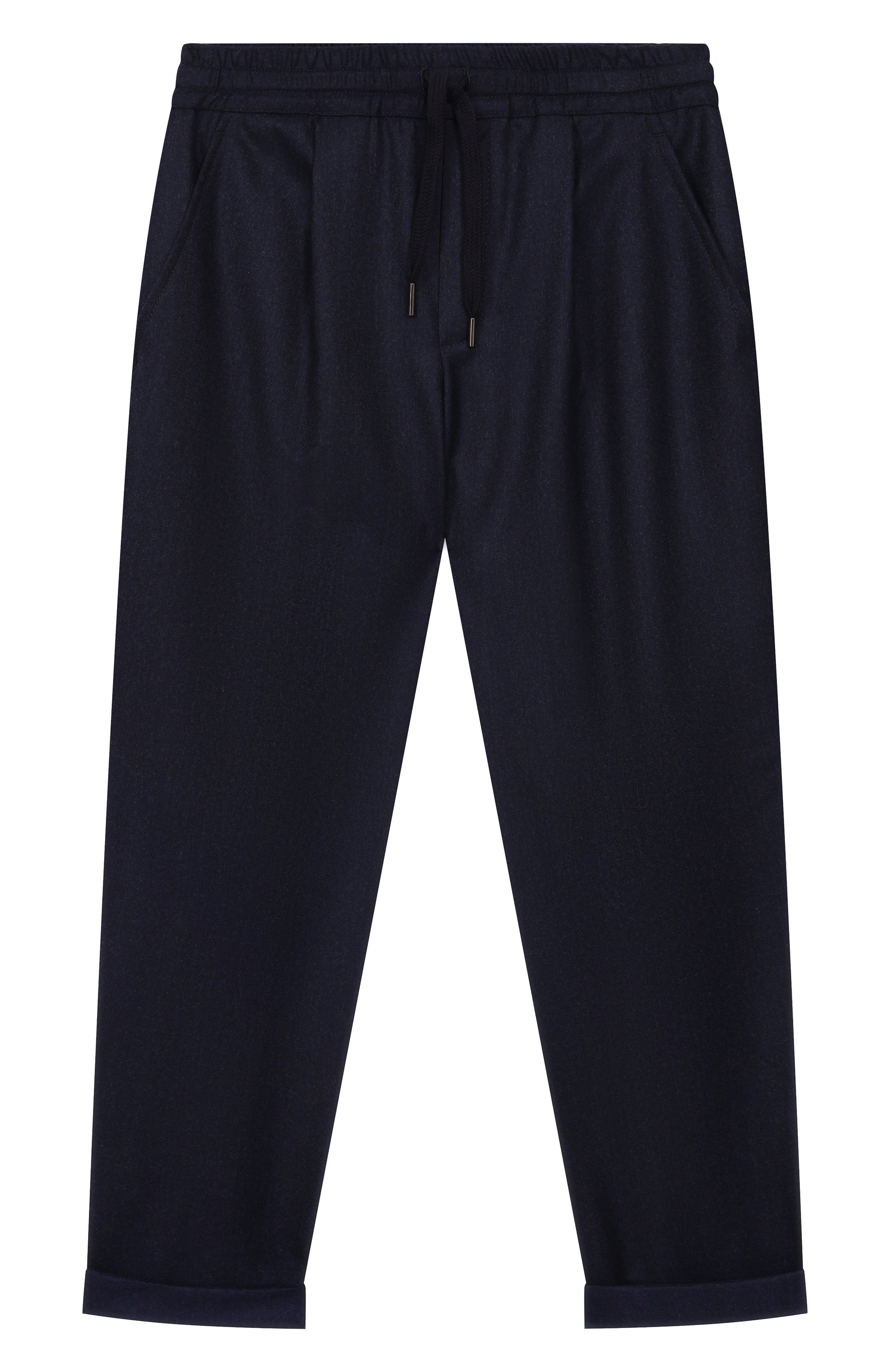 Шерстяные брюки BRUNELLO CUCINELLI темно-синего цвета по цене 55550 руб., арт. BE226P503C, фото 1 Шерстяные брюки BRUNELLO CUCINELLI, арт. BE226P503C, фото 1