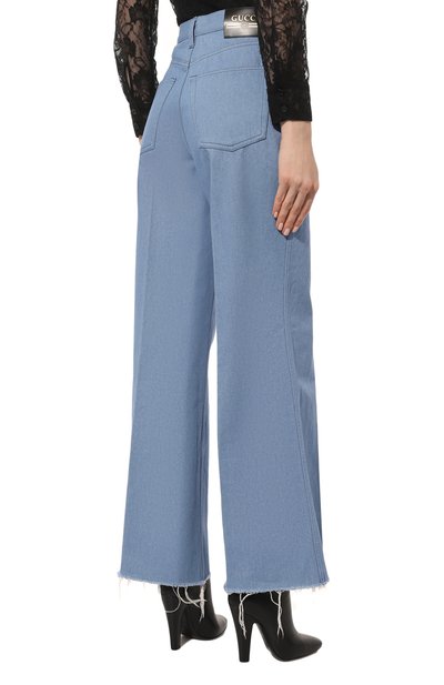 Джинсы GUCCI голубого цвета по цене 99360 руб., арт. 651312 XDBJ9, фото 4 Джинсы GUCCI, арт. 651312 XDBJ9, фото 4