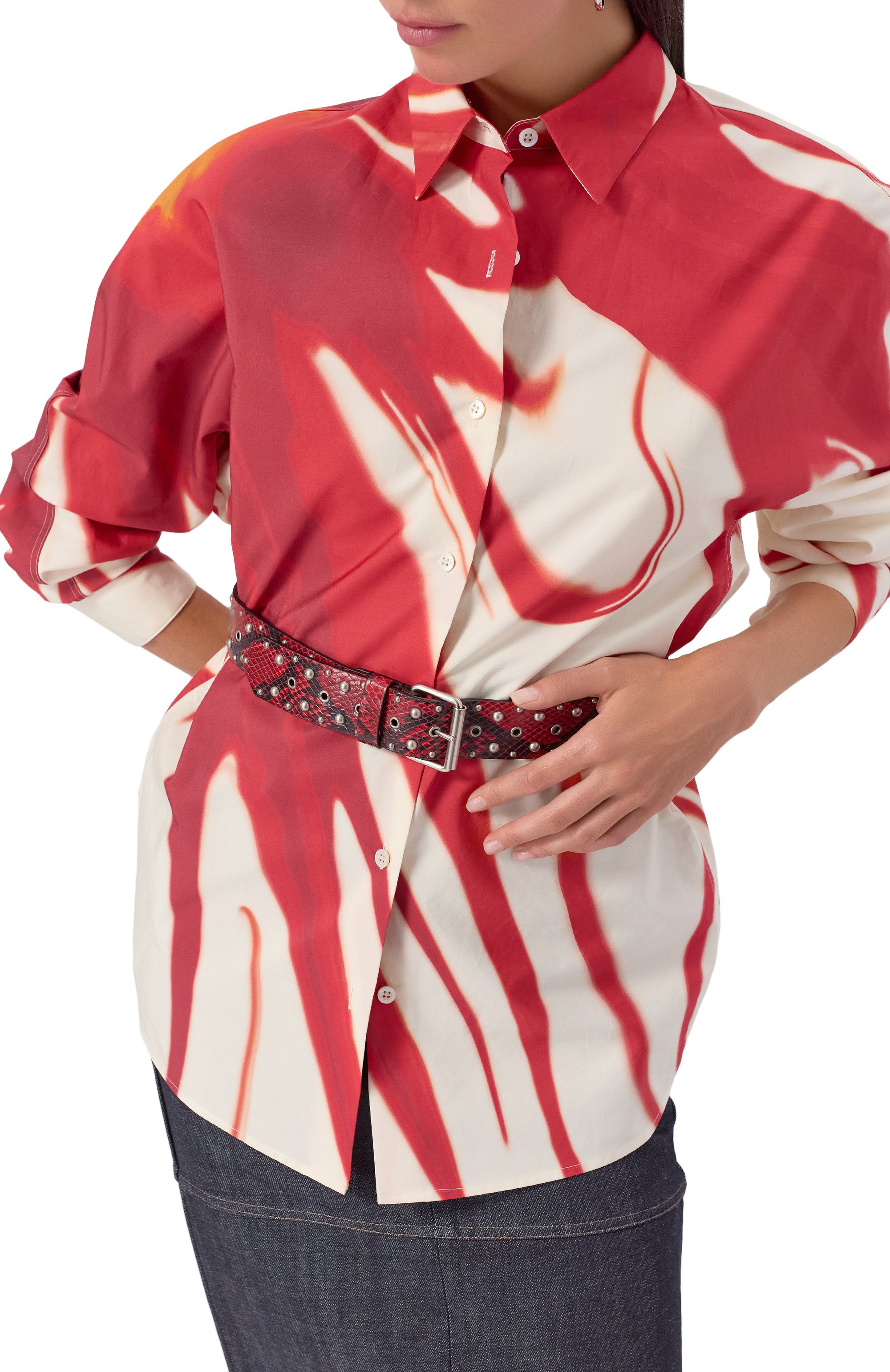 Кожаный ремень DRIES VAN NOTEN, арт. 251-011400-359, фото 2