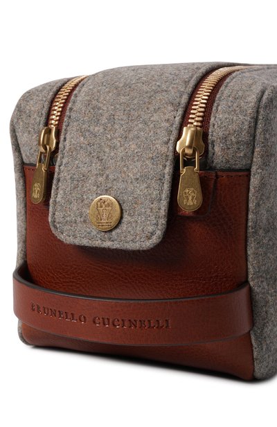 Несессер BRUNELLO CUCINELLI серого цвета по цене 145000 руб., арт. MWPABU334, фото 4 Несессер BRUNELLO CUCINELLI, арт. MWPABU334, фото 4