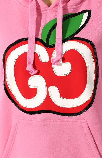 Хлопковое худи GUCCI розового цвета по цене 158400 руб., арт. 610160/XJCCK, фото 5 Хлопковое худи GUCCI, арт. 610160/XJCCK, фото 5