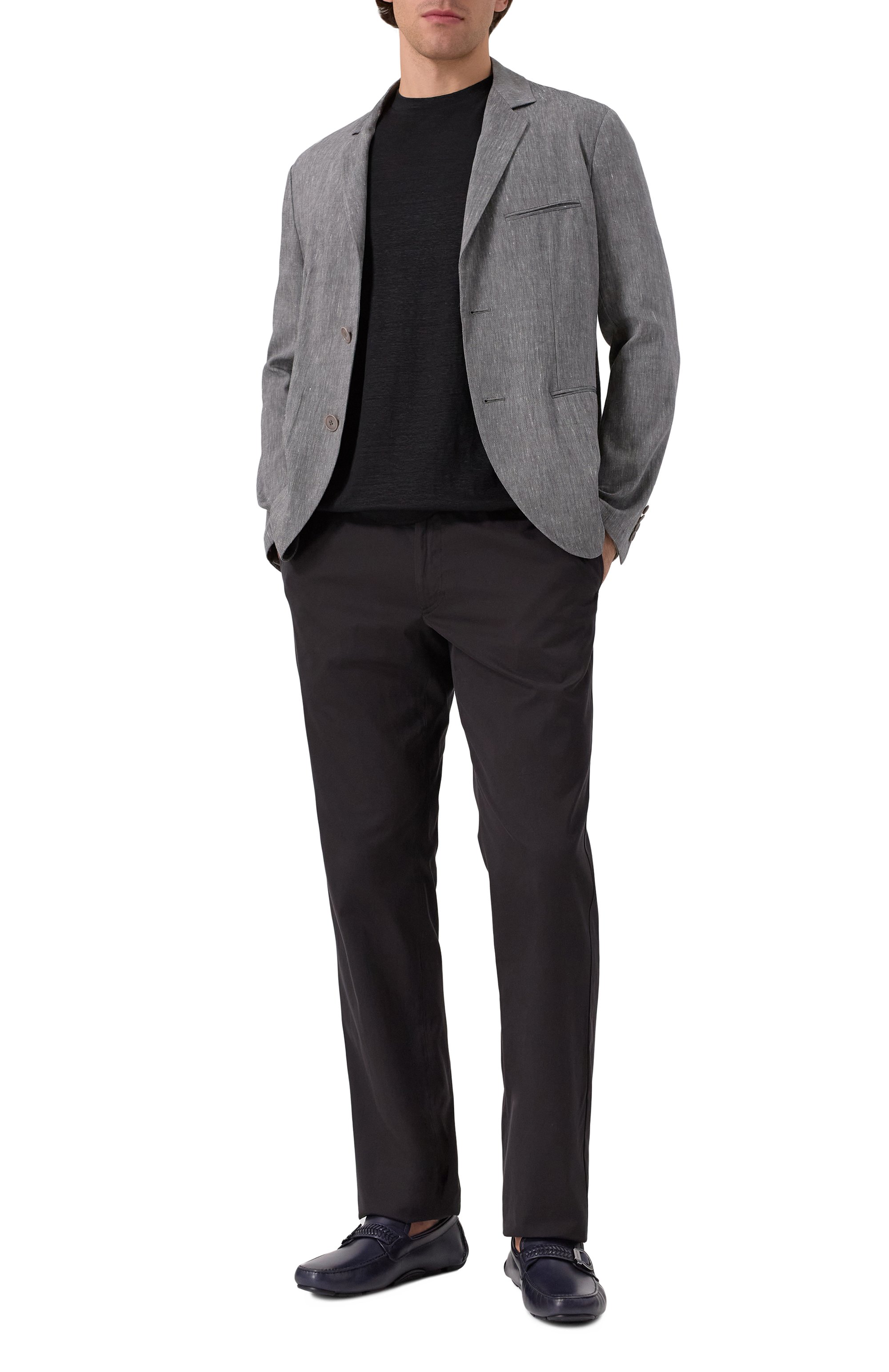 Пиджак изо льна и шерсти GIORGIO ARMANI серого цвета по цене 231500 руб., арт. GM001564/TE14457, фото 2 Пиджак изо льна и шерсти GIORGIO ARMANI, арт. GM001564/TE14457, фото 2