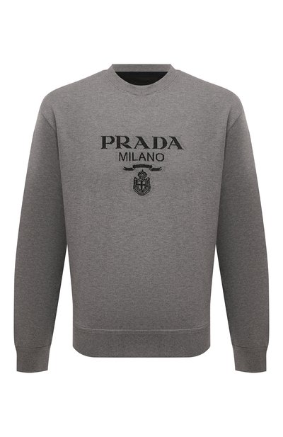 Мужской хлопковый свитшот PRADA, арт. UJL148-1Y13-F0BD9-202