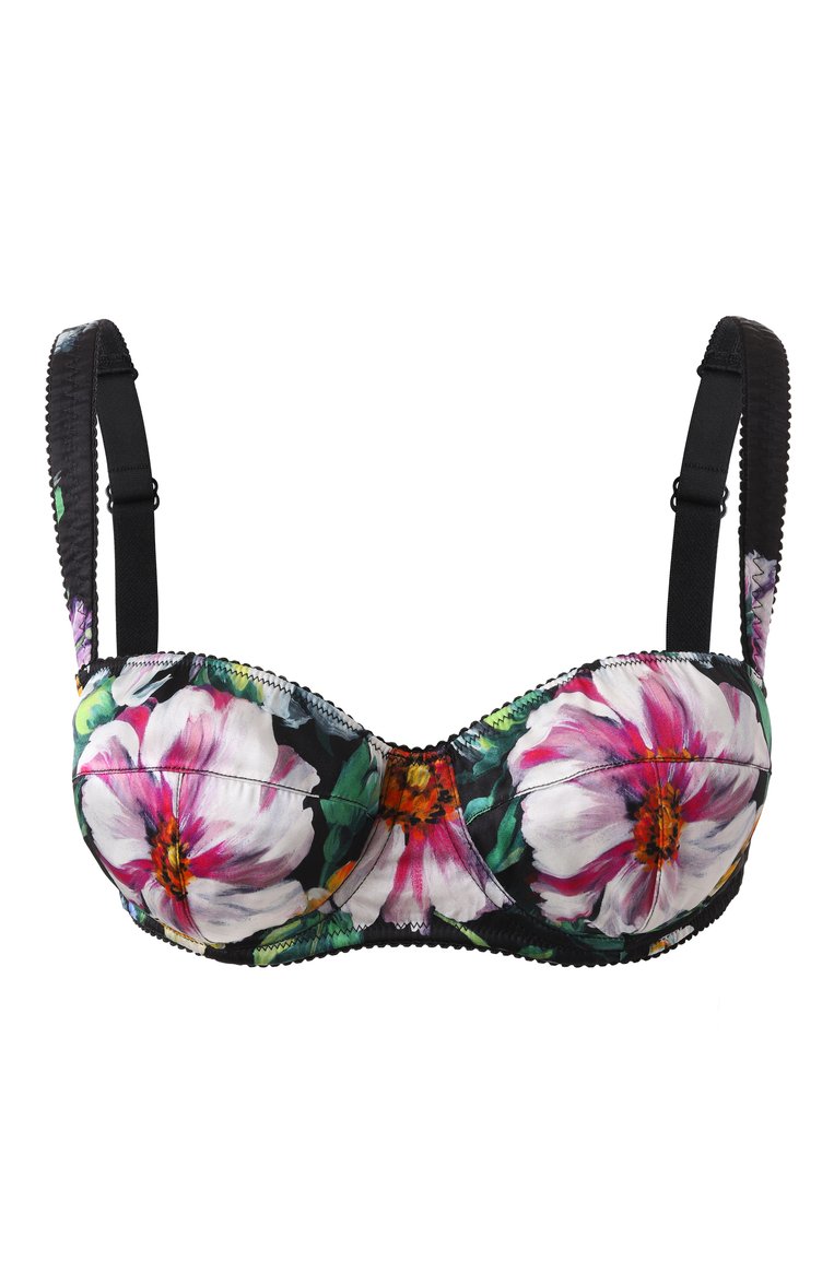Женский бюстгальтер-балконет DOLCE & GABBANA черного цвета, арт. 01A12T/FSA7N | Фото 1 (Материал внешний: Шелк; Нос: Не проставлено)