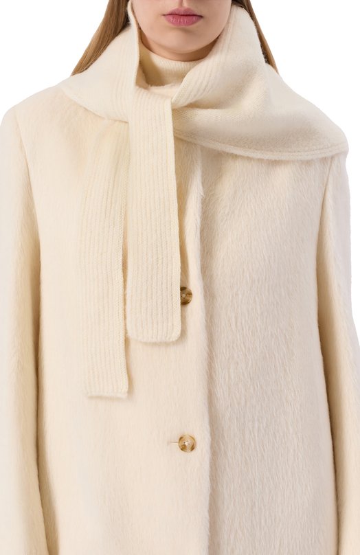 Шерстяной шарф-косынка Jacquemus 24HACU00669/AK00227 Кремовый  24HACU00669/AK00227 Фото 2