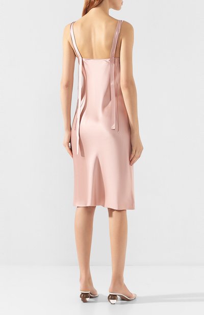Платье из вискозы HELMUT LANG светло-розового цвета по цене 78950 руб., арт. J06HW606, фото 4 Платье из вискозы HELMUT LANG, арт. J06HW606, фото 4
