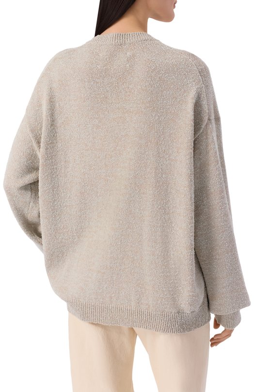 Свитер из хлопка и шерсти Maison Margiela S50HN0019/M13152 Кремовый  S50HN0019/M13152 Фото 4