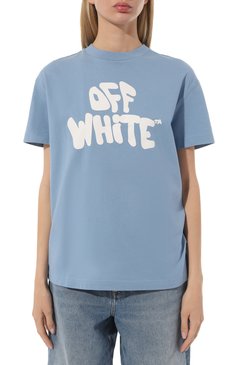 Хлопковая футболка OFF-WHITE, арт. OWAA089S23JER0174001, фото 1