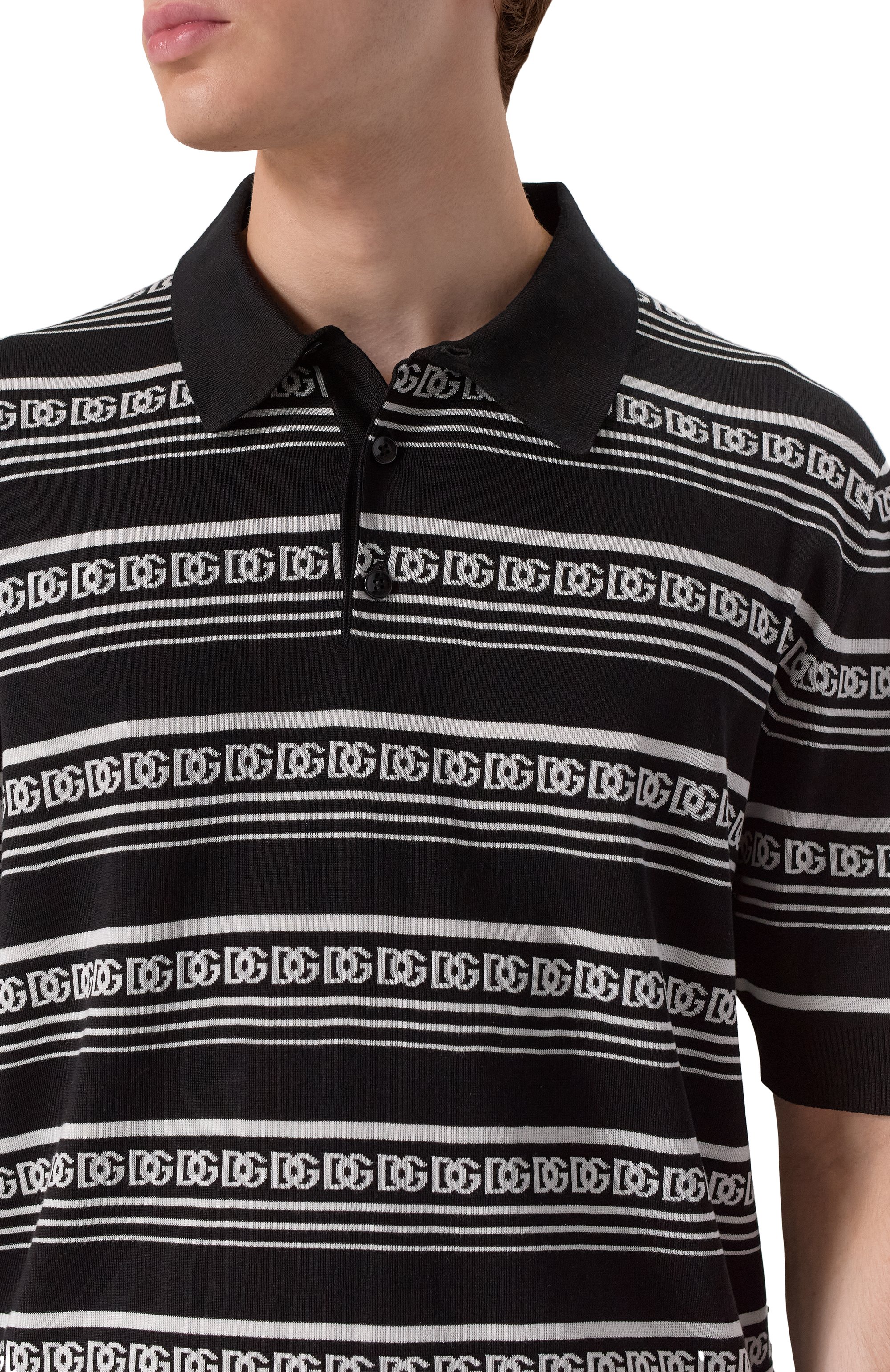 Шелковое поло DOLCE & GABBANA, арт. GXZ02T/JBSN4, фото 5