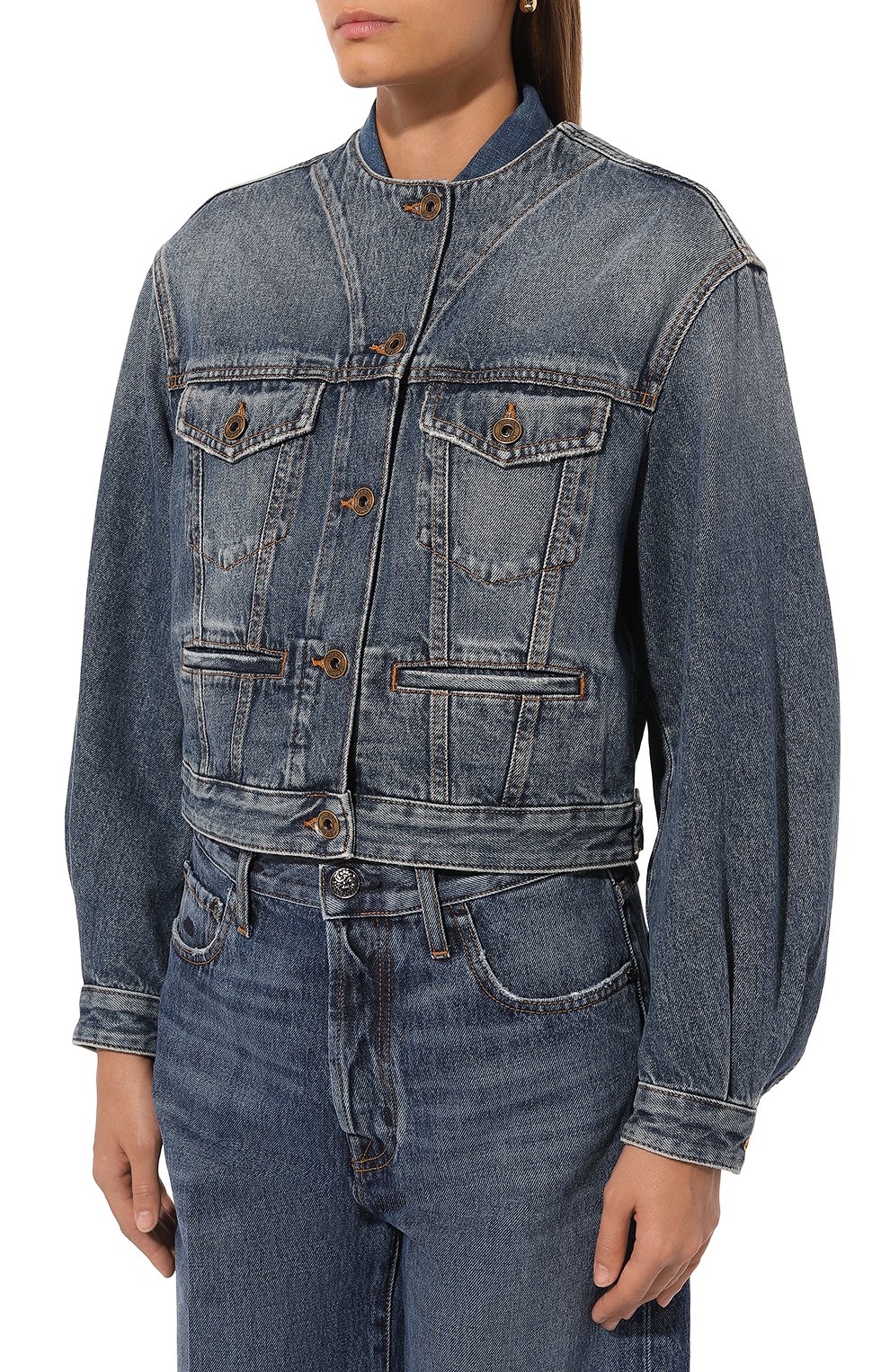 Джинсовая куртка JACOB COHEN синего цвета по цене 98100 руб., арт. V H 029 81 T 162A/380F, фото 6 Джинсовая куртка JACOB COHEN, арт. V H 029 81 T 162A/380F, фото 6