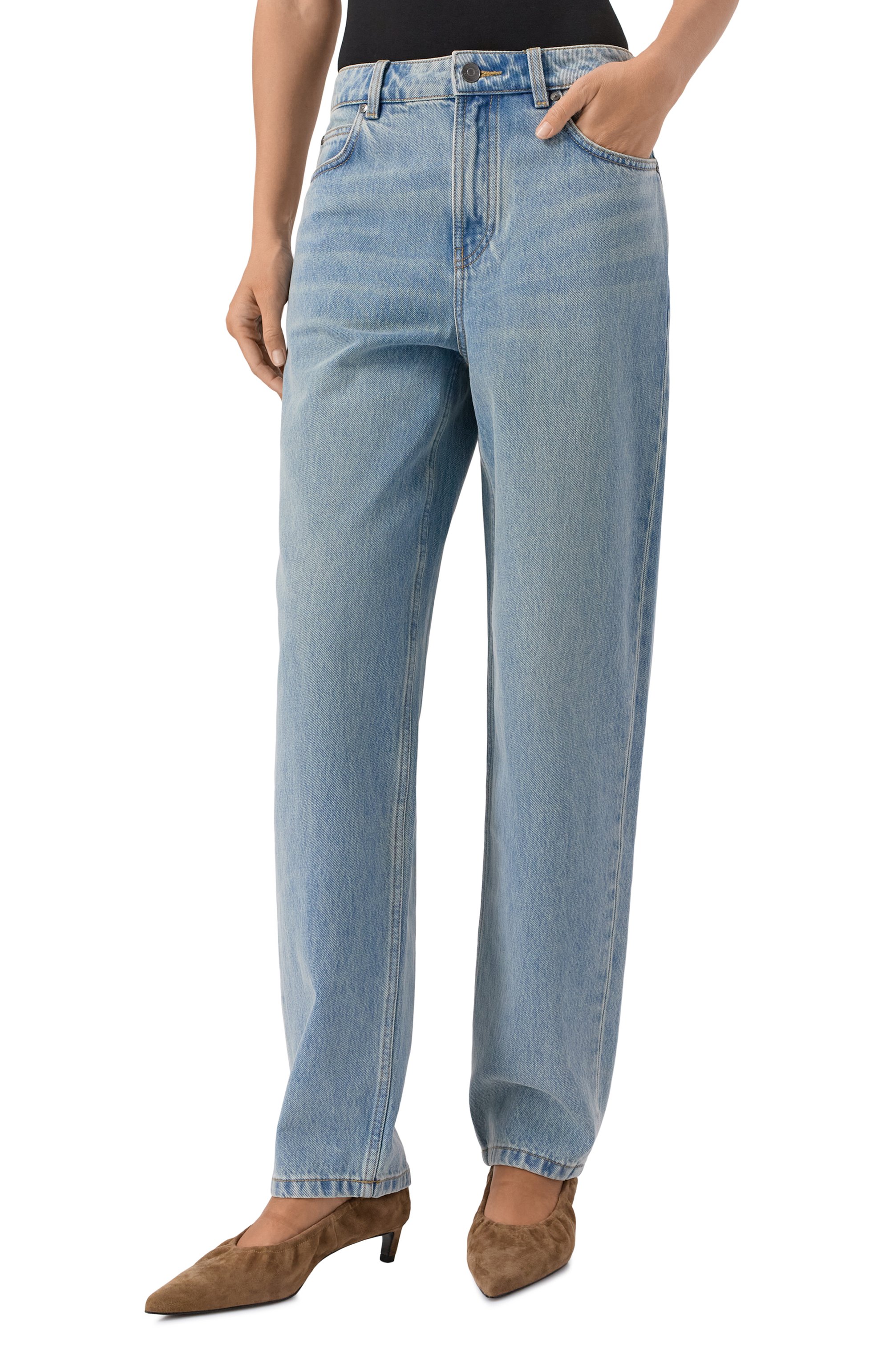 Джинсы balloon 821 12 STOREEZ голубого цвета по цене 13000 руб., арт. 132965, фото 3 Джинсы balloon 821 12 STOREEZ, арт. 132965, фото 3