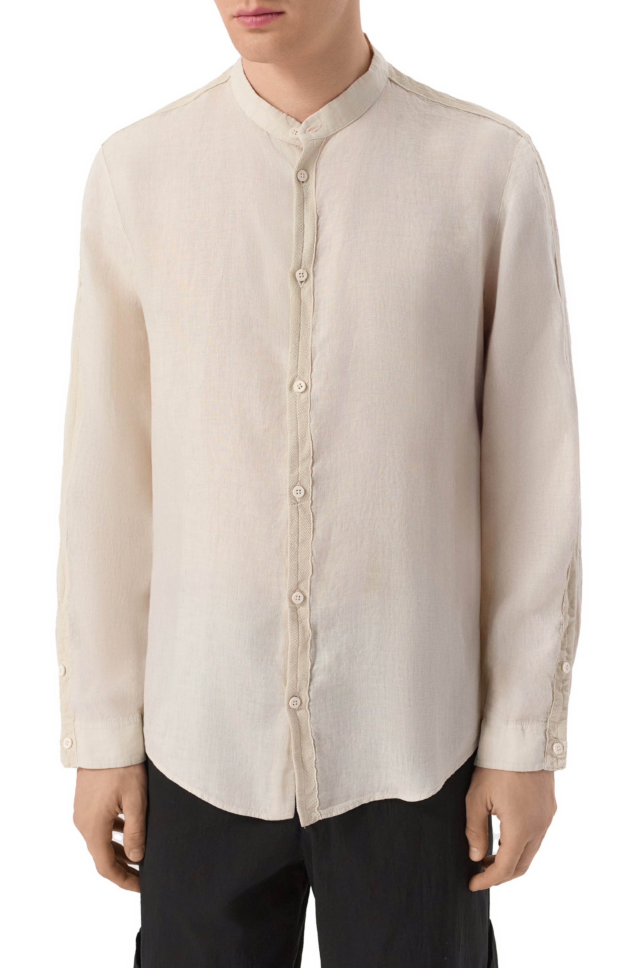 Льняная рубашка TRANSIT, арт. CFUTRZV311, фото 3