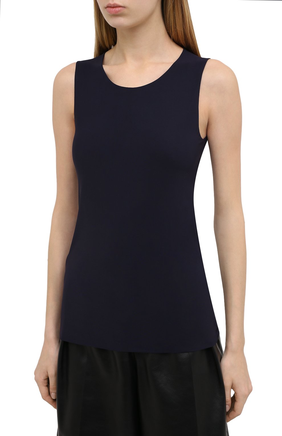 Топ JIL SANDER темно-синего цвета по цене 26350 руб., арт. JSWQ705036-WQ477108, фото 3 Топ JIL SANDER, арт. JSWQ705036-WQ477108, фото 3