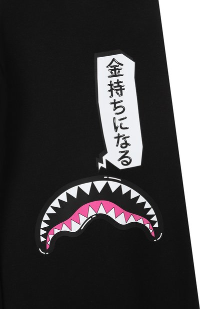 Хлопковые брюки SPRAYGROUND черного цвета по цене 15850 руб., арт. SPY1552GBLK/SHARK IN JAPAN PANTS BLACK, фото 3 Хлопковые брюки SPRAYGROUND, арт. SPY1552GBLK/SHARK IN JAPAN PANTS BLACK, фото 3