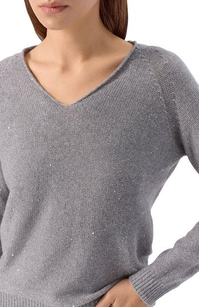 Пуловер из шерсти и кашемира GRAN SASSO серого цвета по цене 44600 руб., арт. 14203/33003, фото 5 Пуловер из шерсти и кашемира GRAN SASSO, арт. 14203/33003, фото 5