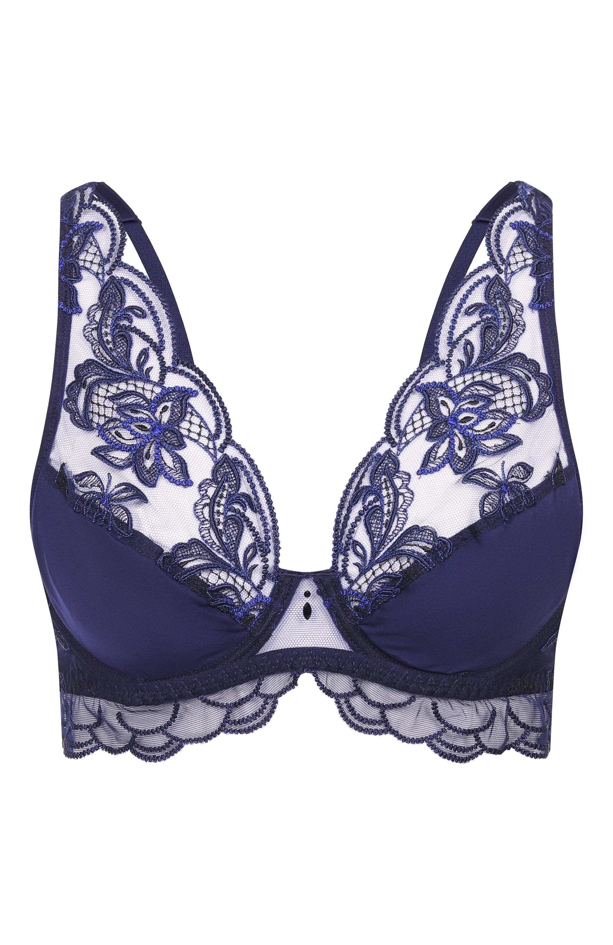 Бюстгальтер с треугольными чашками LISE CHARMEL синего цвета по цене 29070 руб., арт. ACJ7473, фото 1 Бюстгальтер с треугольными чашками LISE CHARMEL, арт. ACJ7473, фото 1