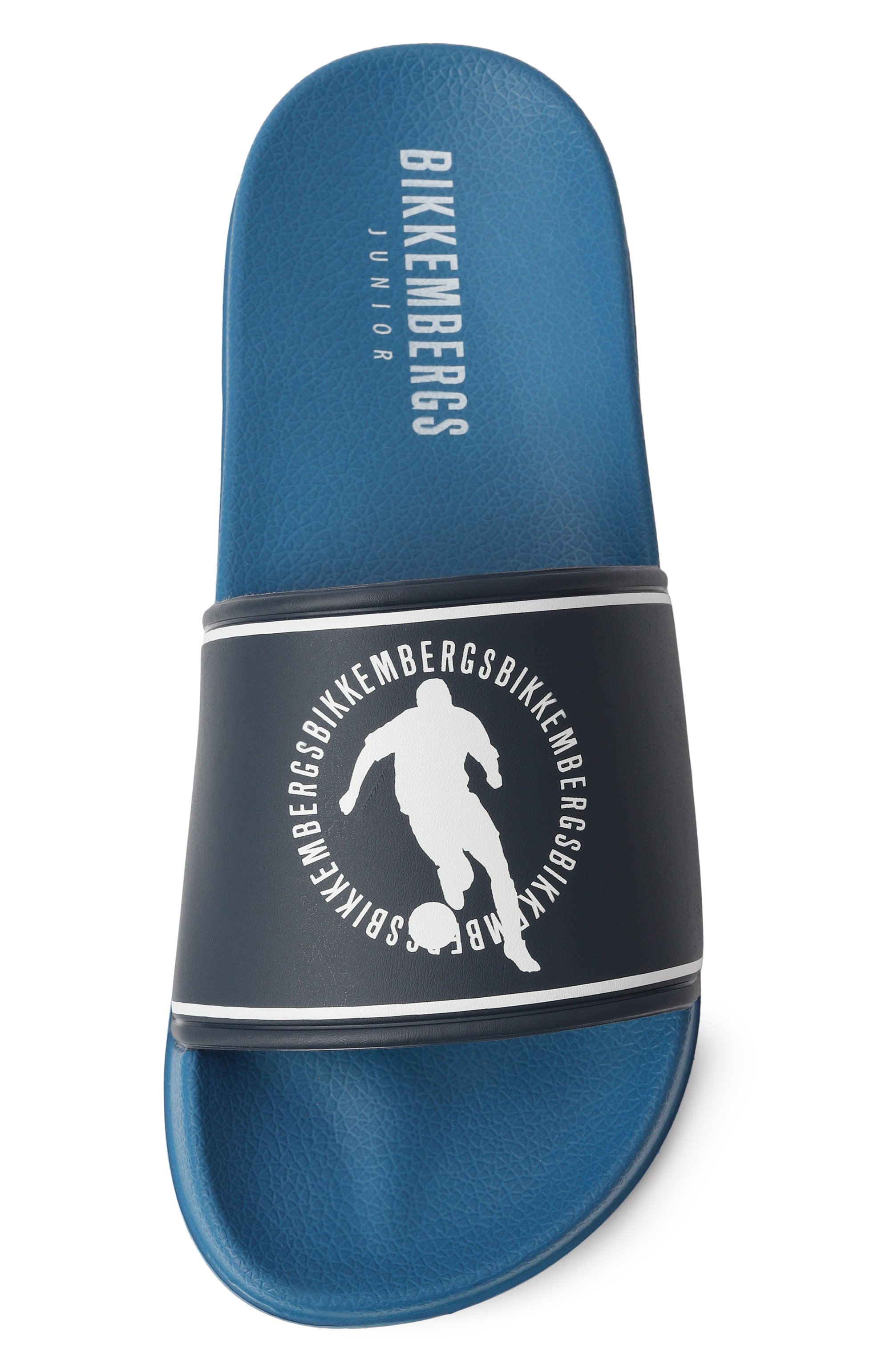 Шлепанцы DIRK BIKKEMBERGS синего цвета по цене 6000 руб., арт. K3B0-21348-1172X007/26-34, фото 4 Шлепанцы DIRK BIKKEMBERGS, арт. K3B0-21348-1172X007/26-34, фото 4