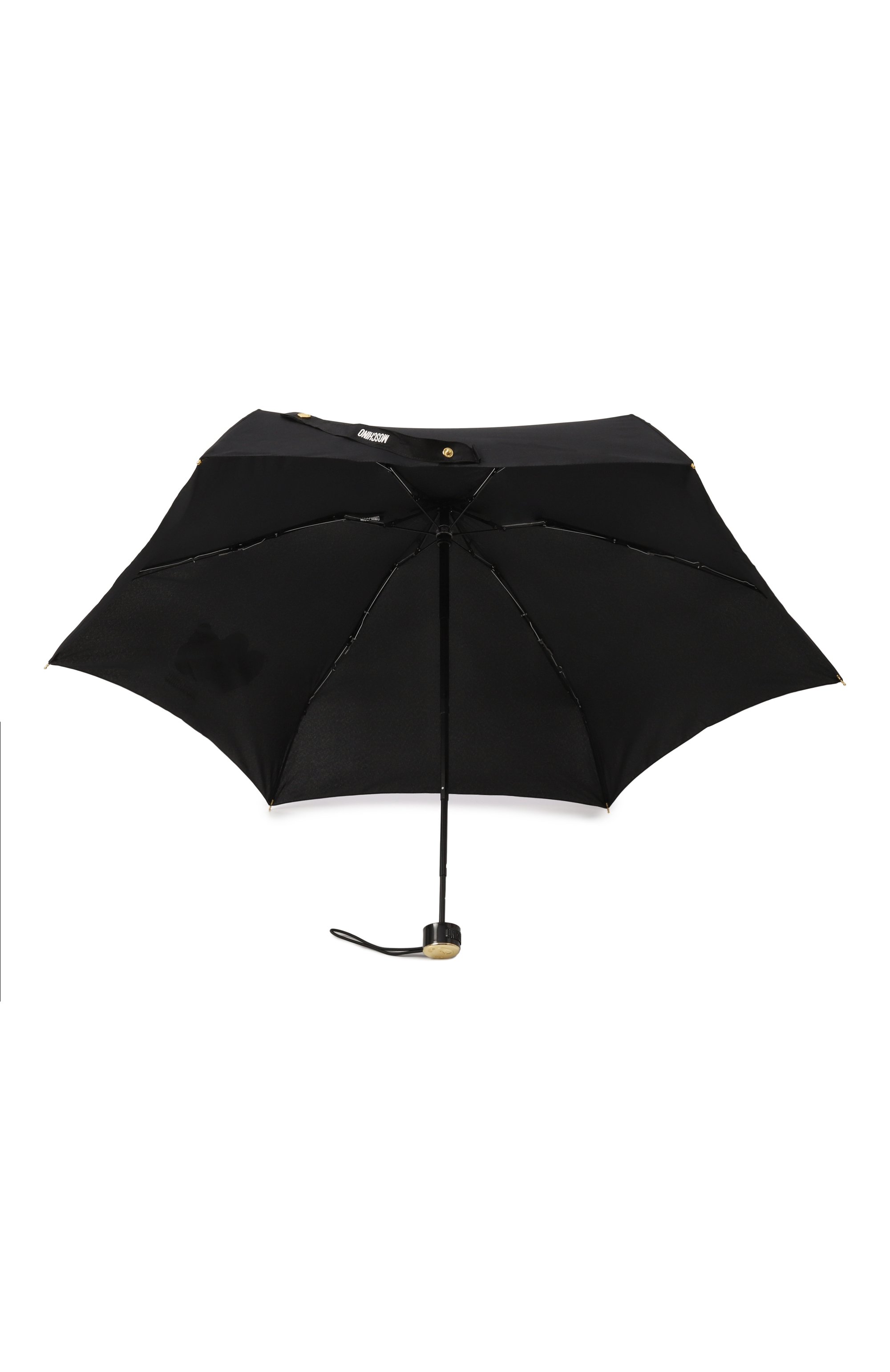 Складной зонт MOSCHINO черного цвета по цене 9655 руб., арт. 8188 SUPERMINI, фото 3 Складной зонт MOSCHINO, арт. 8188 SUPERMINI, фото 3