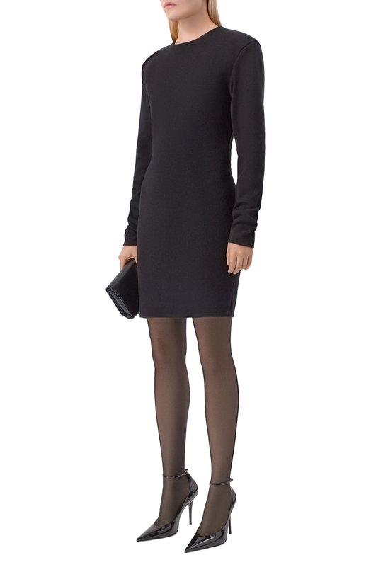 Кожаные туфли Anok 105 Amina Muaddi AN0K PUMP/PATENT Чёрный  AN0K PUMP/PATENT Фото 3