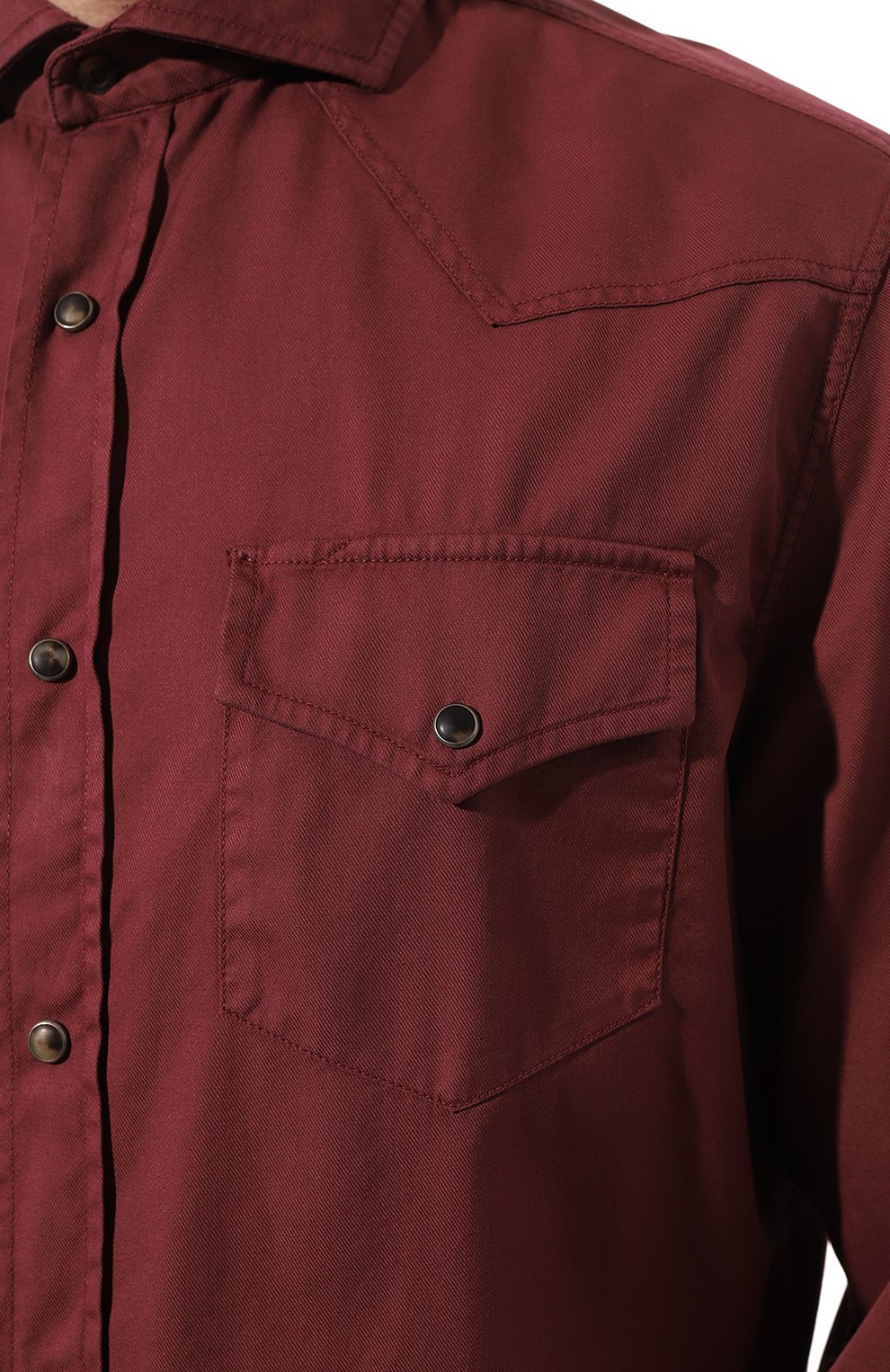 Хлопковая рубашка BRUNELLO CUCINELLI, арт. MM628B2152, фото 5