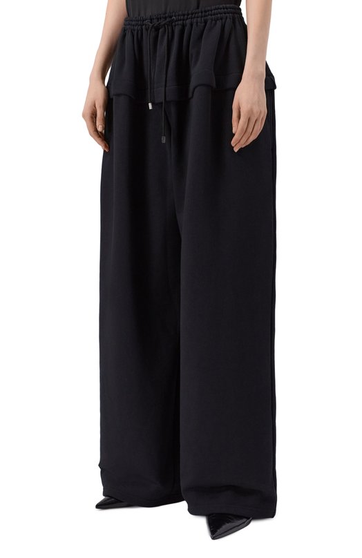 Хлопковые брюки Alaia AA9P1230J094C Чёрный  AA9P1230J094C Фото 3