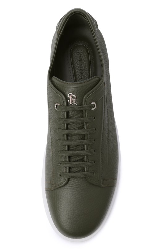 Кожаные кеды Stefano Ricci UV33_G6586/VD Хаки  UV33_G6586/VD Фото 5
