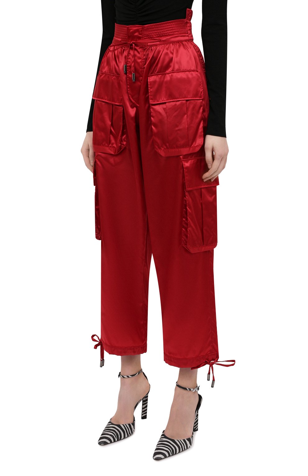 Брюки DOLCE & GABBANA красного цвета по цене 108500 руб., арт. FTB8QT/FUS0K, фото 3 Брюки DOLCE & GABBANA, арт. FTB8QT/FUS0K, фото 3