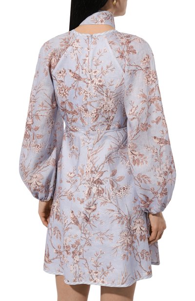 Льняное платье ZIMMERMANN голубого цвета по цене 95550 руб., арт. 1148DRS24, фото 4 Льняное платье ZIMMERMANN, арт. 1148DRS24, фото 4