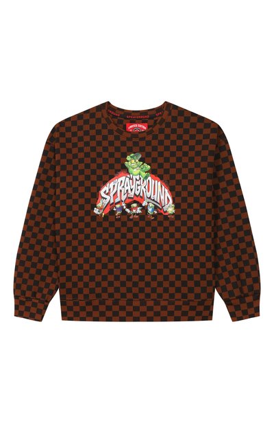 Хлопковый свитшот SPRAYGROUND, арт. SPY1528G/SPRAYGR0UND CHARACTERS 0VER CREWNECK