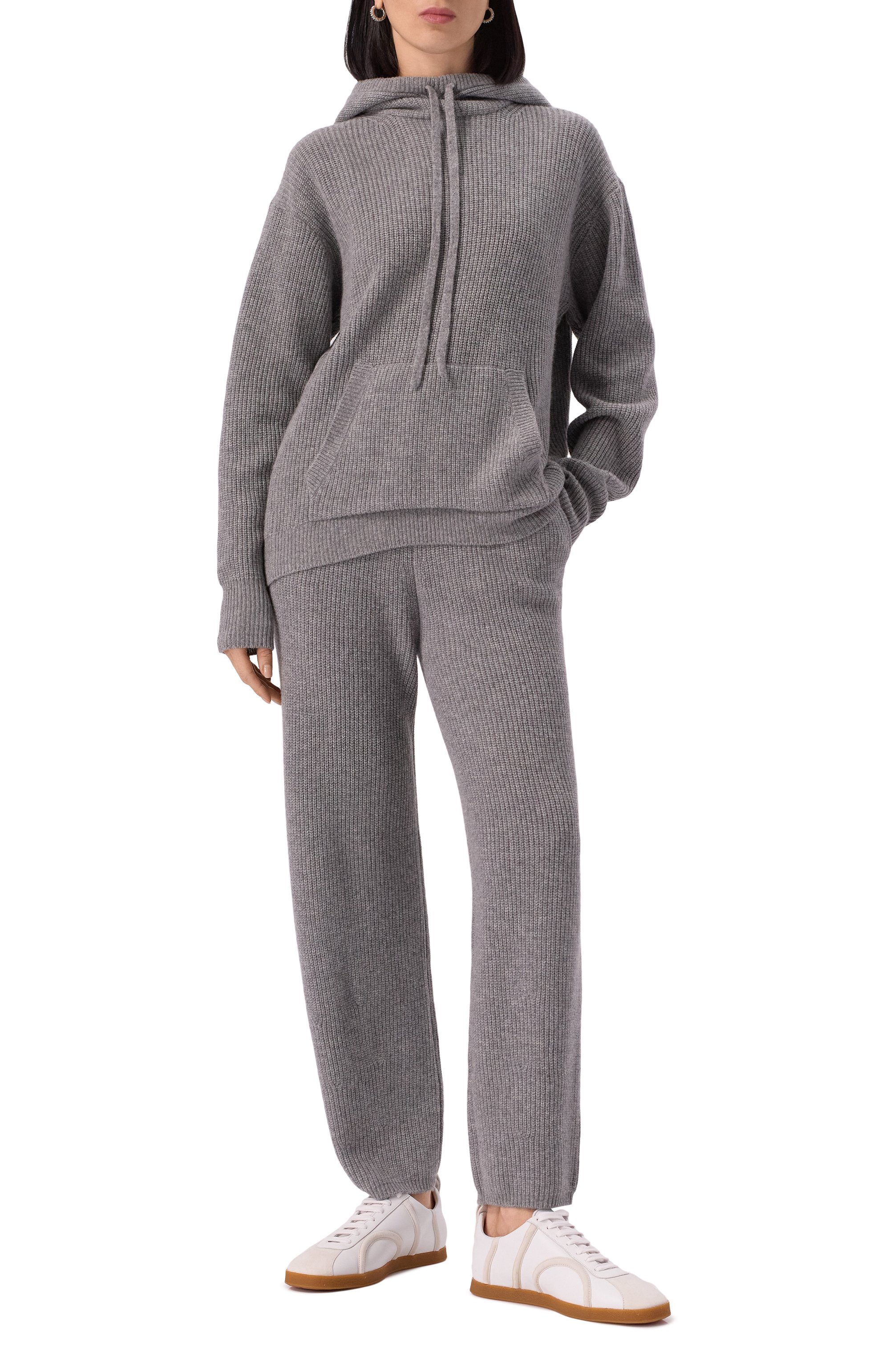 Кашемировые брюки ADDICTED серого цвета по цене 62950 руб., арт. MK209.ZY71137, фото 2 Кашемировые брюки ADDICTED, арт. MK209.ZY71137, фото 2