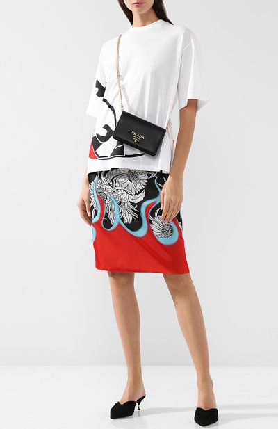 Сумка из кожи на цепочке PRADA, арт. 1BP006-NZV-F0002-1, фото 2