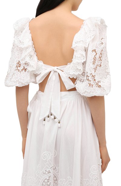 Хлопковый топ ZIMMERMANN, арт. 9840TLLU, фото 4