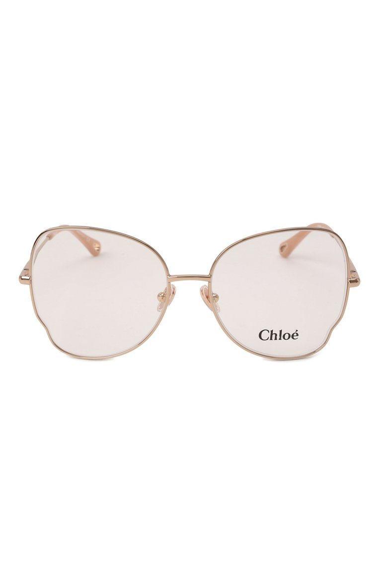 Женские оправа CHLOÉ бежевого цвета, арт. CH0098 006 | Фото 3 (Тип очк�ов: Оправа; Региональные ограничения белый список (Axapta Mercury): Не проставлено; Нос: Не проставлено; Материал: Металл; Оптика Гендер: оптика-женское; Очки форма: Бабочка)
